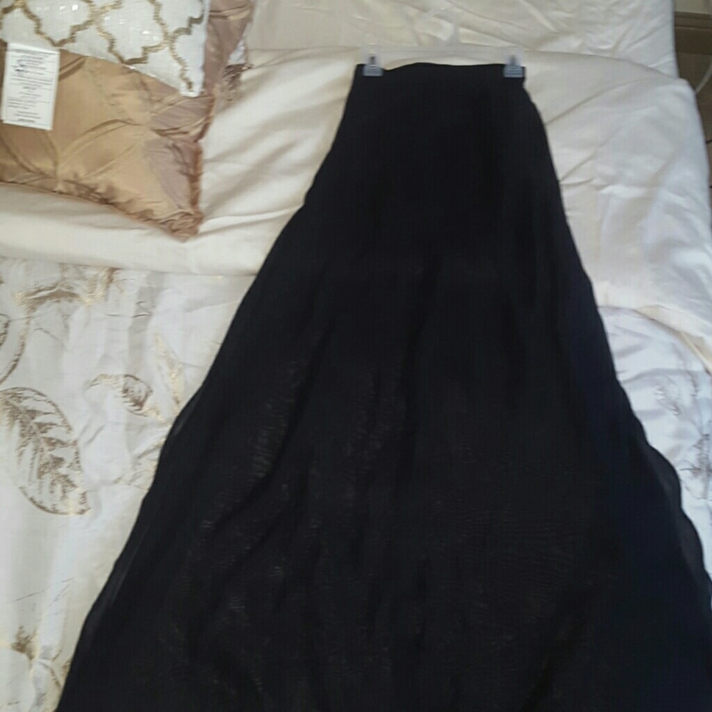 Maxi, sheer skort or floor length skort